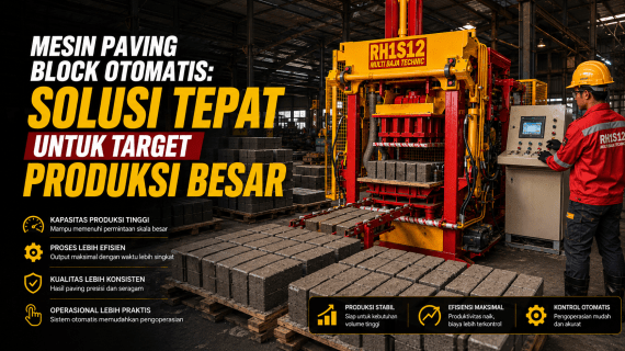 Mesin Paving Block Otomatis: Solusi Tepat untuk Target Produksi Besar